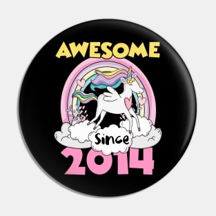 Cute Awesome Unicorn 2014 Funny Gift Pink Pin