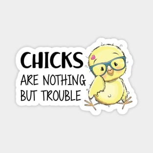 CHICKS ARE NOTHING BUT TROUBLE Magnet