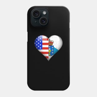 Half American Half Galician - Gift for Galician From Galicia Phone Case