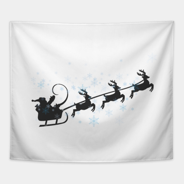 Santas Reindeer Sledge Merry Christmas