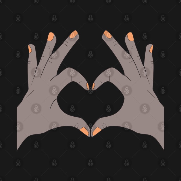 Hands Making Heart Shape Love Sign Language Valentine's Day by Okuadinya