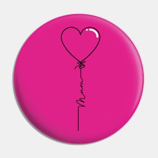 Mothers Day Heart Balloon - Mum - Commonwealth Spelling Pin