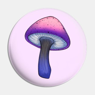 Genderfluid Pride Mushroom Pin