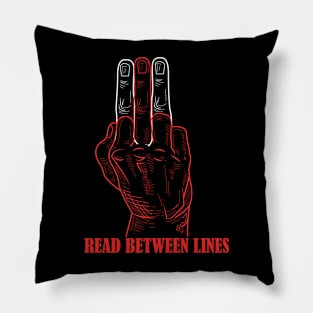 between lines (white) Pillow