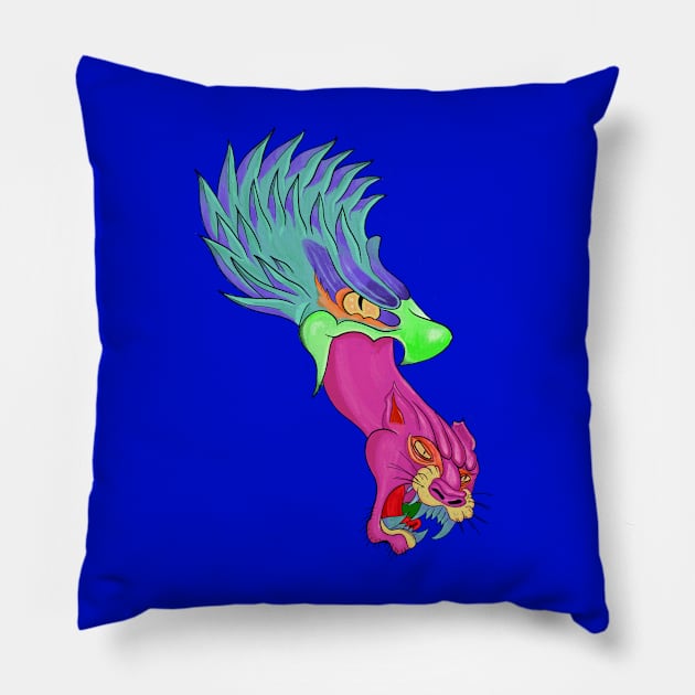 Eagle & Panther Pillow by JuicyJawa