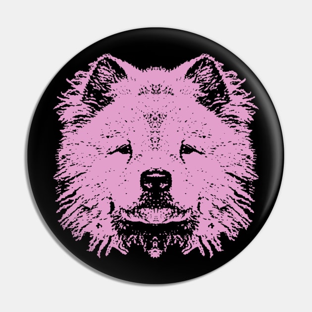 Pink Chow Chow Pin by childofthecorn