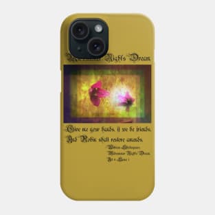 marriage of Titania; Salmon berry floral duet Phone Case