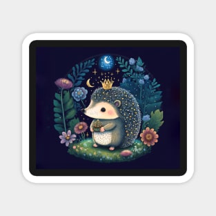 Hedgehog Fairy Tale Scene Magnet