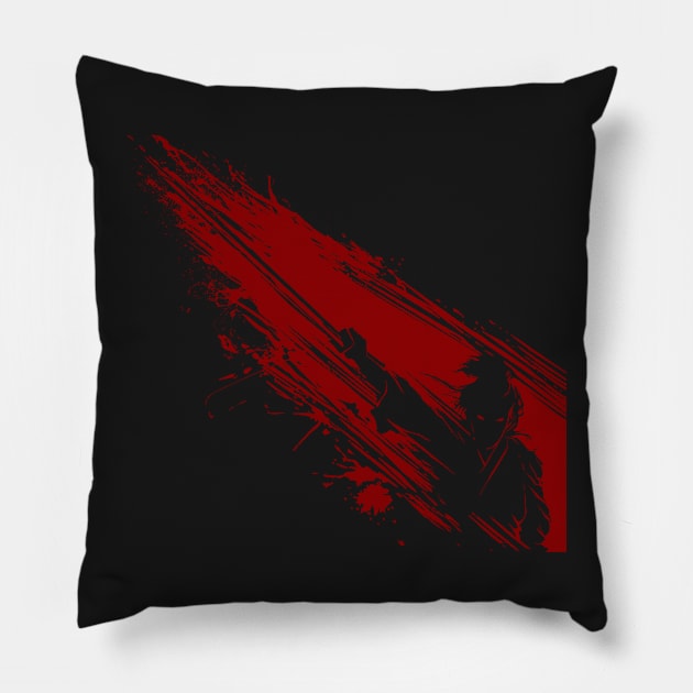 Samurai Slash Pillow by elangkarosingo