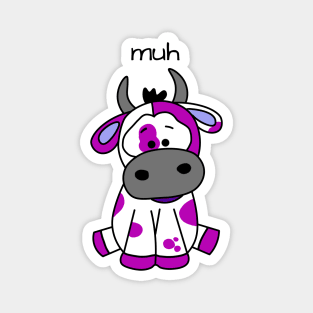 purple Cow Muh Doodle Magnet