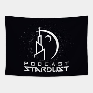 Podcast Stardust White Logo Tapestry