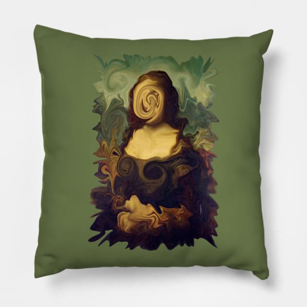 Mona Lisa Twirl OG Pillow by CharlieCreator