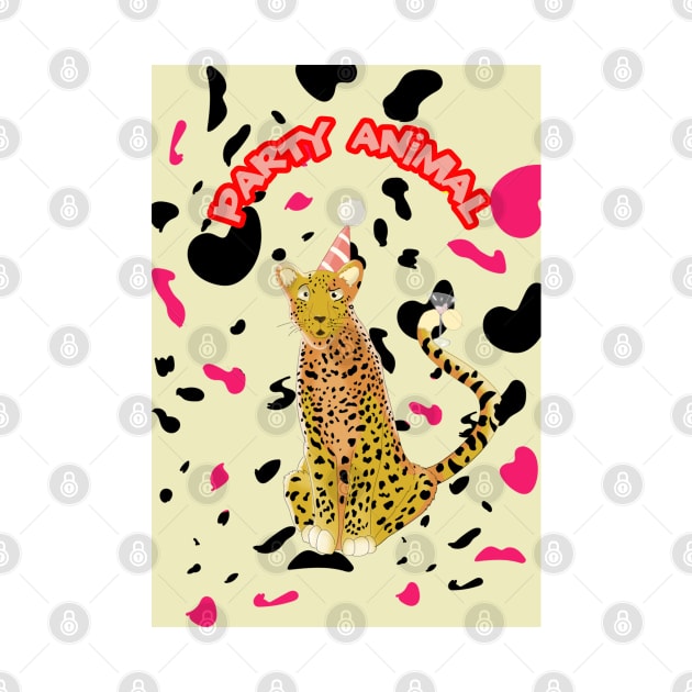 Party Animal - Birthday Party Card by Le petit fennec