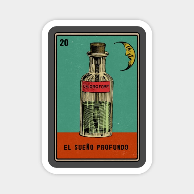 Vintage Loteria Chloroform Magnet by Kujo Vintage