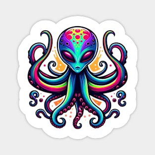 colorful octopus alien Magnet