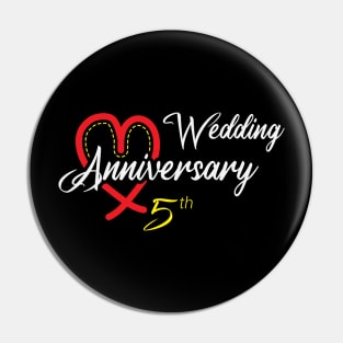 Funny Gift 5 years Wedding Marriage - 5th Wedding Anniversary Newest Pin