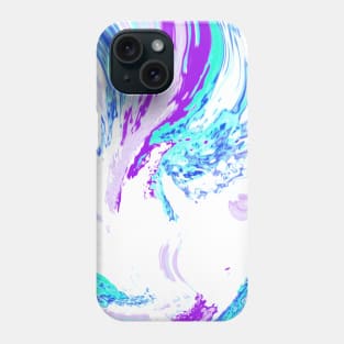 Contemporary Blue and Purple Abstract Art Phone Case