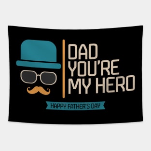 Dad Costume Hat Mustache Sunglasses Tapestry