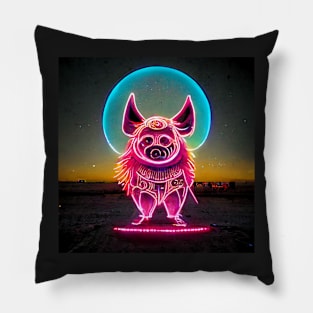 Neon Pig Pillow