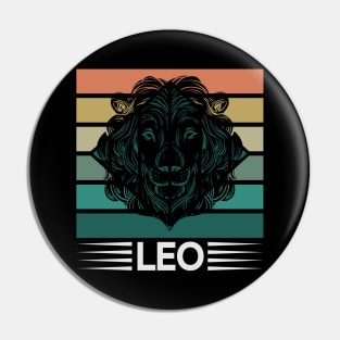 Zodiac Retro Leo Pin