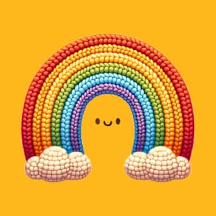 Cute rainbow made from crocheting T-Shirt