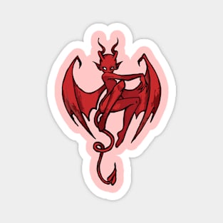 Mischievous Red Devil Magnet