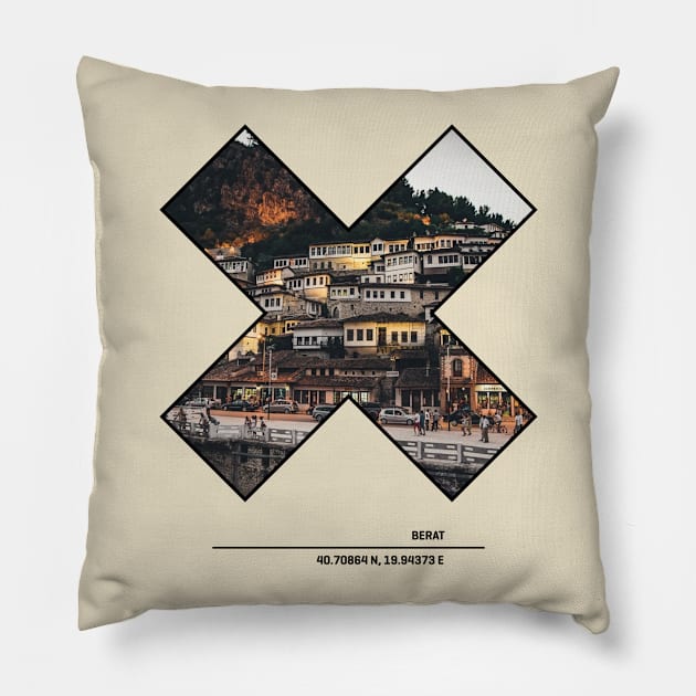 Berat City Pillow by HustlemePite