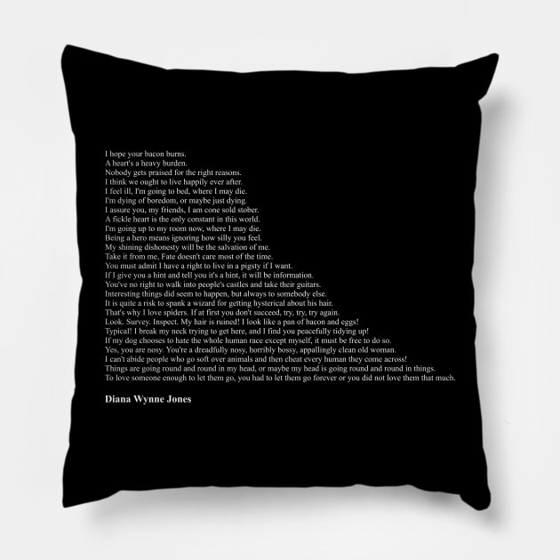 Diana Wynne Jones Quotes Pillow by qqqueiru