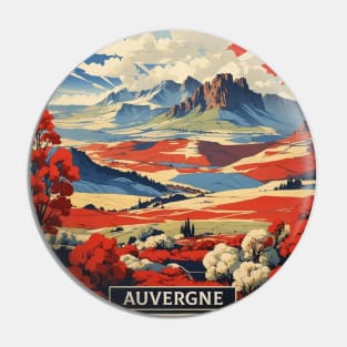Auvergne France Tourism Poster Pin
