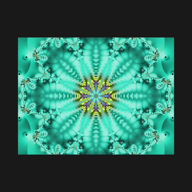 Teal flower by Edward L. Anderson 