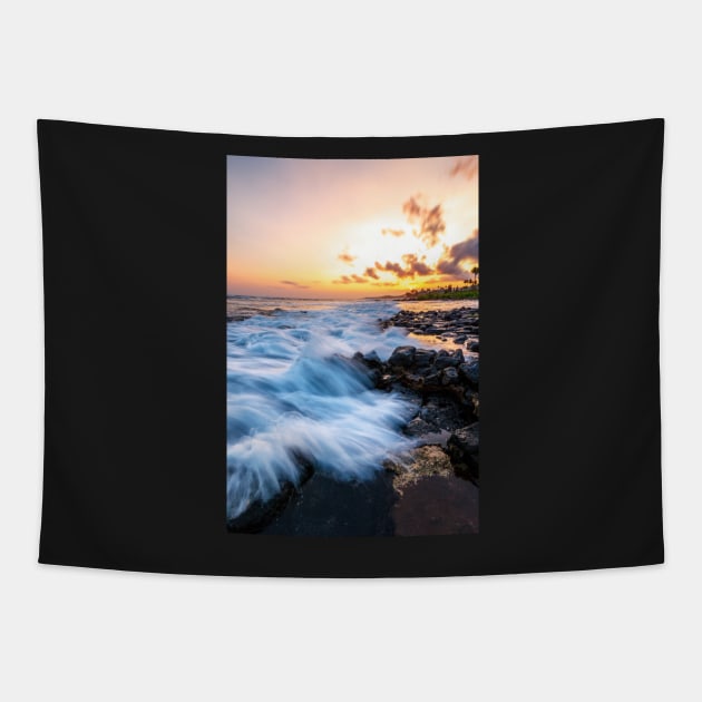 Sunset on Kauai Tapestry by JeffreySchwartz