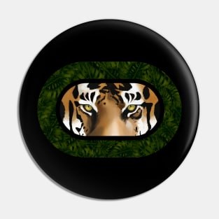 Intense stare from a tiger Pin