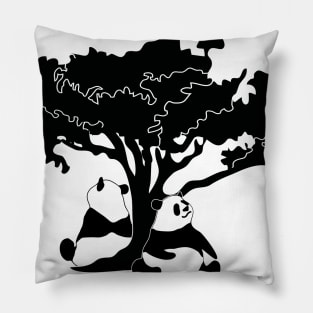 Quiet Afternoon for Pandas. Pillow