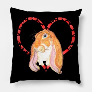 ENGLISH LOP HEART Pillow