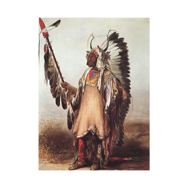 Mato-Tope, A Mandan Chief by Karl Bodmer by MasterpieceCafe