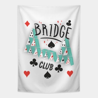 Bridge Club Design White Tapestry