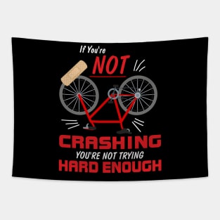 Funny Mountain Bike Crash Accident Sport Hobby MTB Tapestry