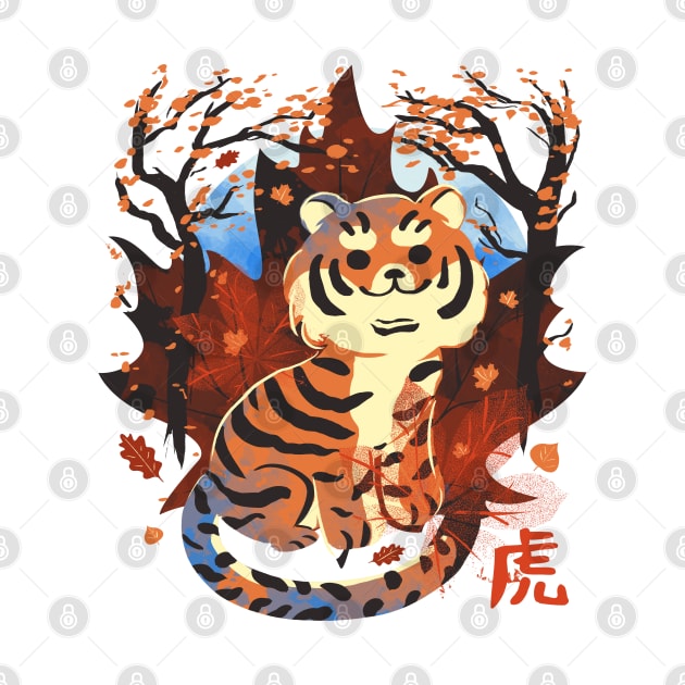 Tiger in autumn by IlonaHibernis