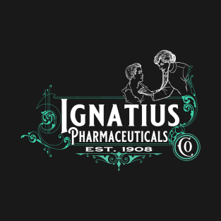 Ignatius Pharmaceuticals Shirt - White Text T-Shirt