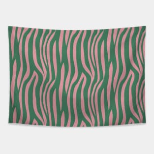 Mint and Pink Zebra Pattern Tapestry