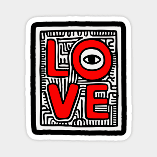 LOVE - Bold Pop Art Graphic Magnet
