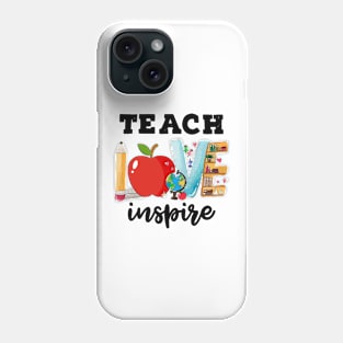 Teacher  Teach Love Inspire Personalized Gift Phone Case