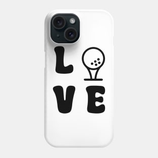 Love Golf Black Phone Case