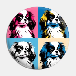 Pop Retro Japanese Chin Art - Cute Puppy Pin