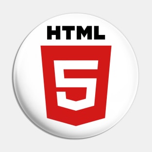 HTML5 Red Logo Symbol Icon Pin