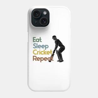 Eat Sleep Cricket Repeat Phone Case