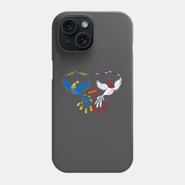 Ukrainian Russian Peace Bird Phone Case by Art_One