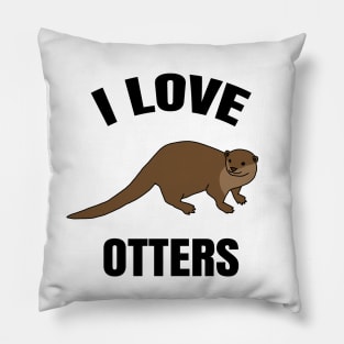 I Love Otters Pillow