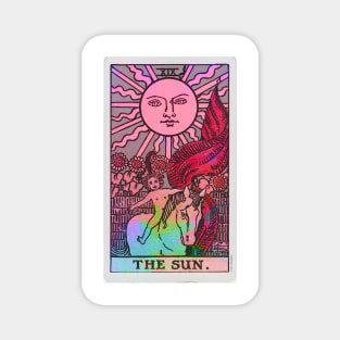 Trippy Sun Tarot Card Magnet