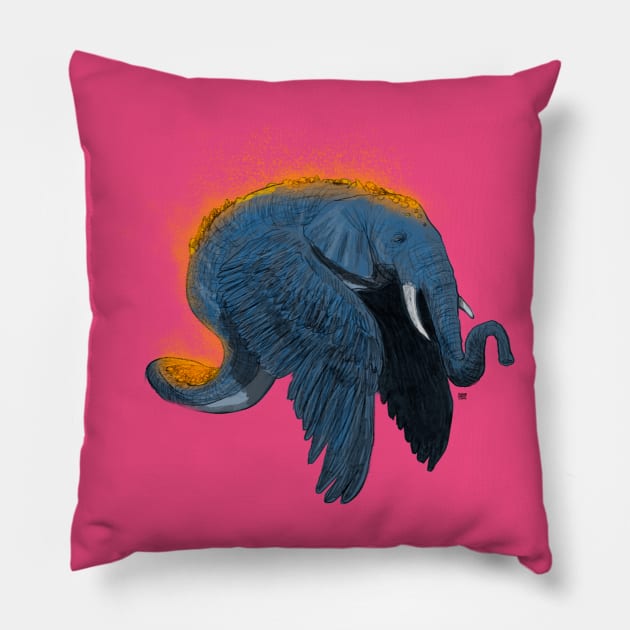 MAGESTIC ELEPHANT Pillow by MatheussBerant